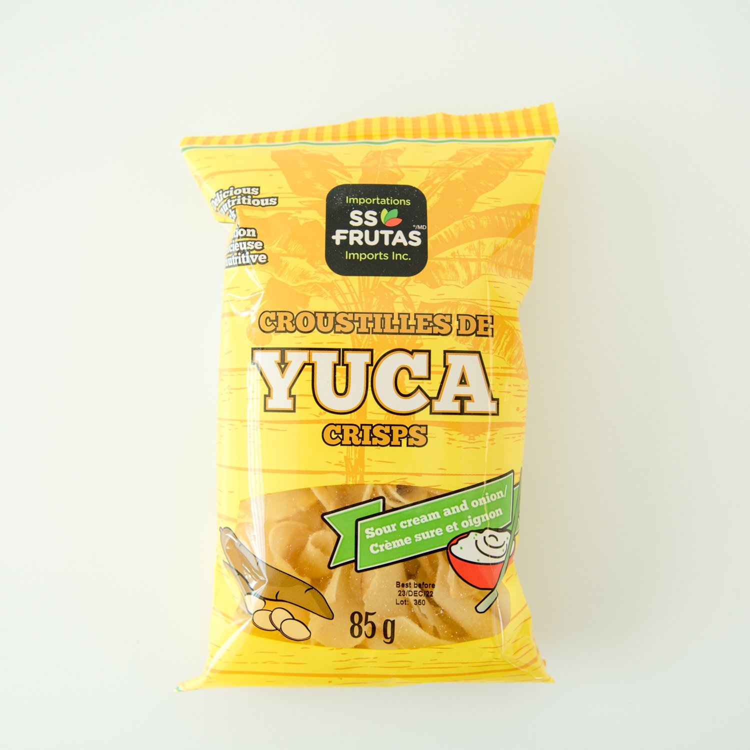 Croustilles yuca crème sure et oignon