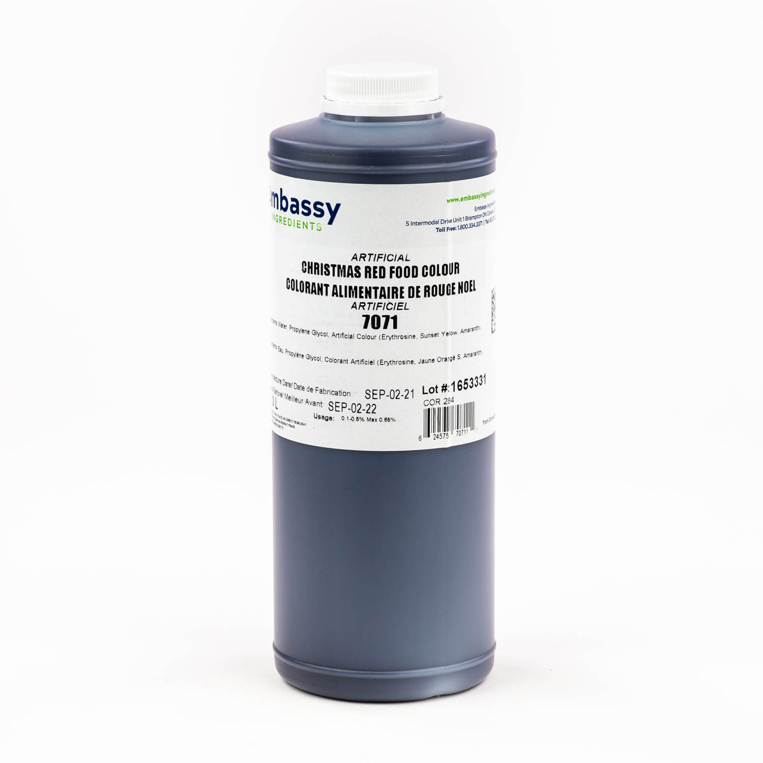 Colorant liquide rouge Noël 1 L