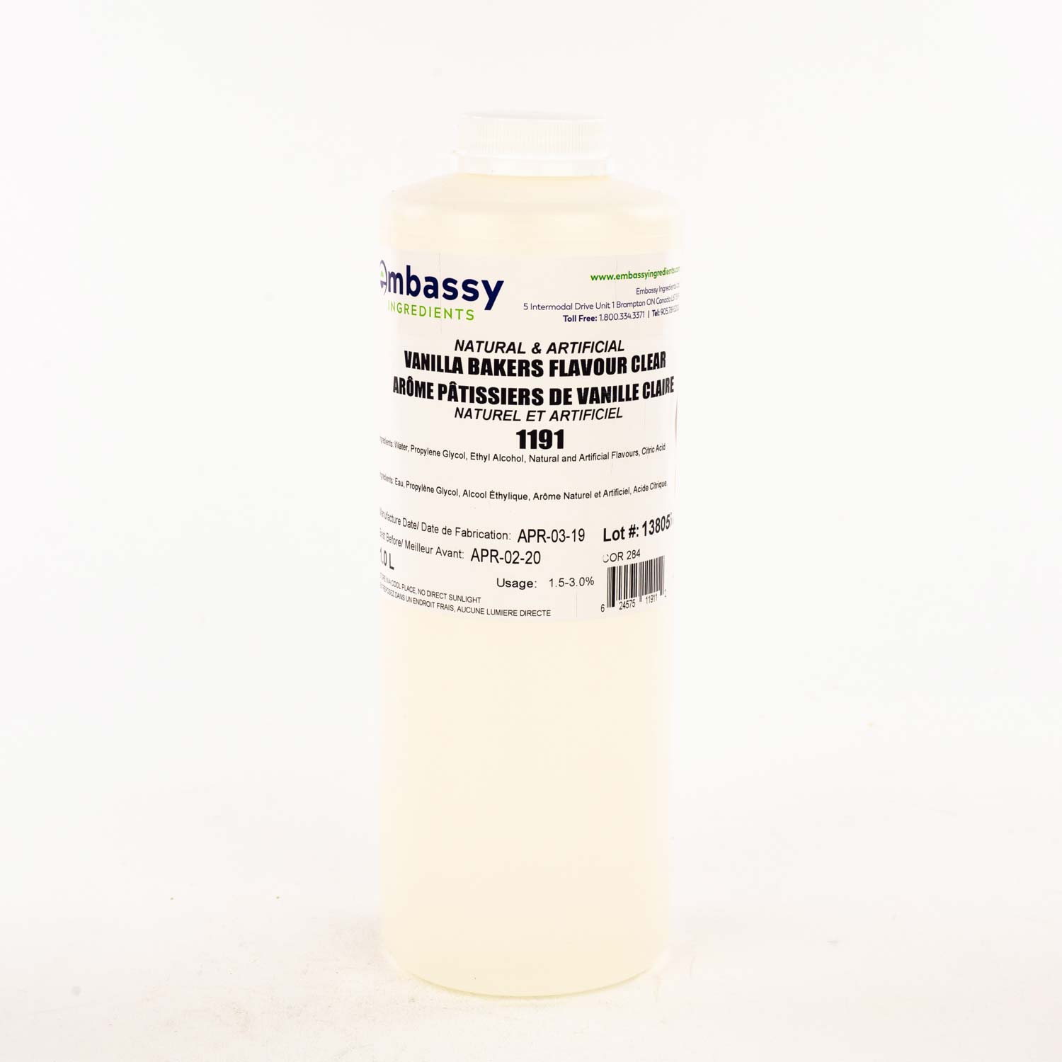 Essence de vanille blanche 1 L
