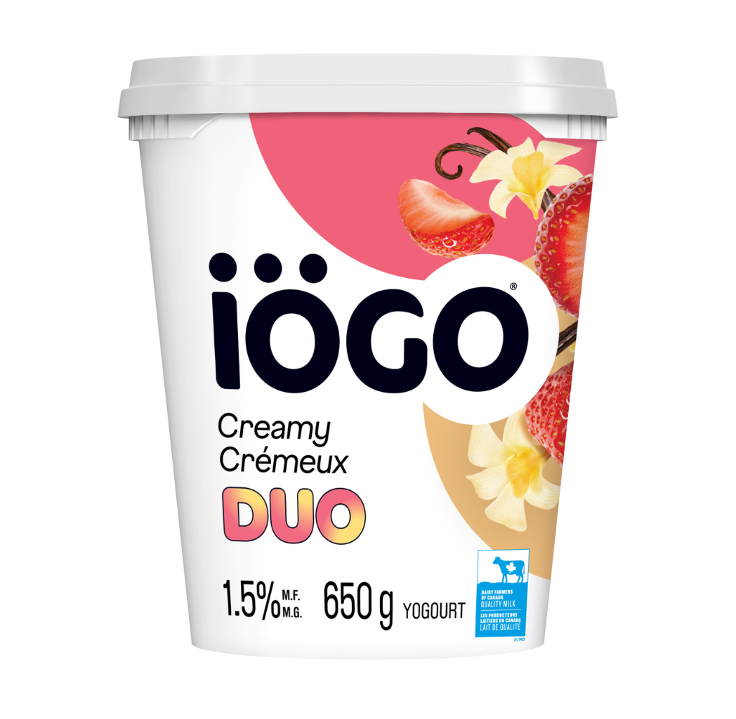 Yogourt crémeux duo vanille fraise 650 g