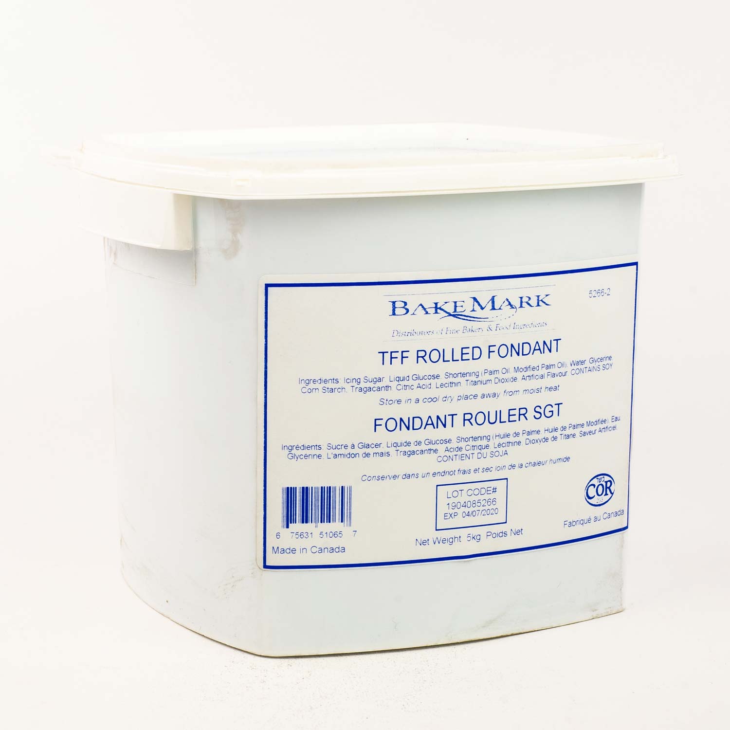 Fondant rouler blanc 5 kg