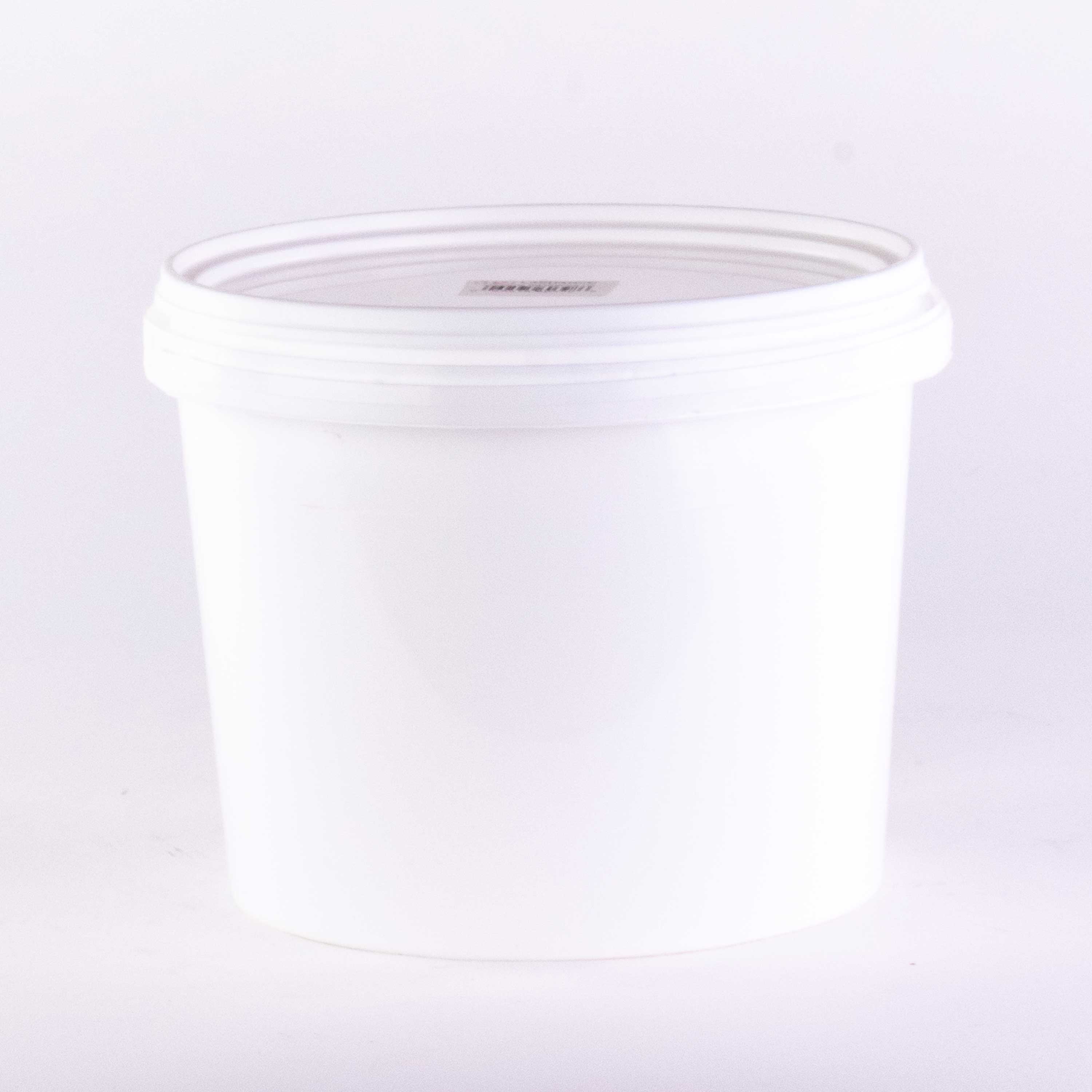 Seau en plastique avec anse blanc 3.9L