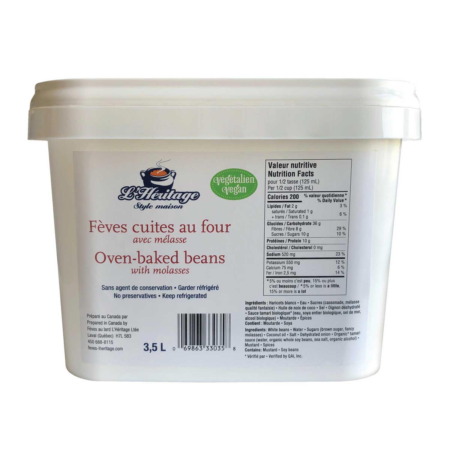Fèves cuites au four avec mélasse 3,5 L-secondary-image