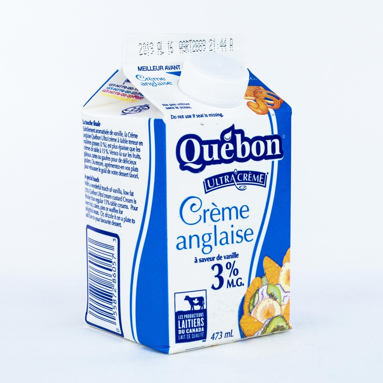 Crème anglaise 3% 473 ml