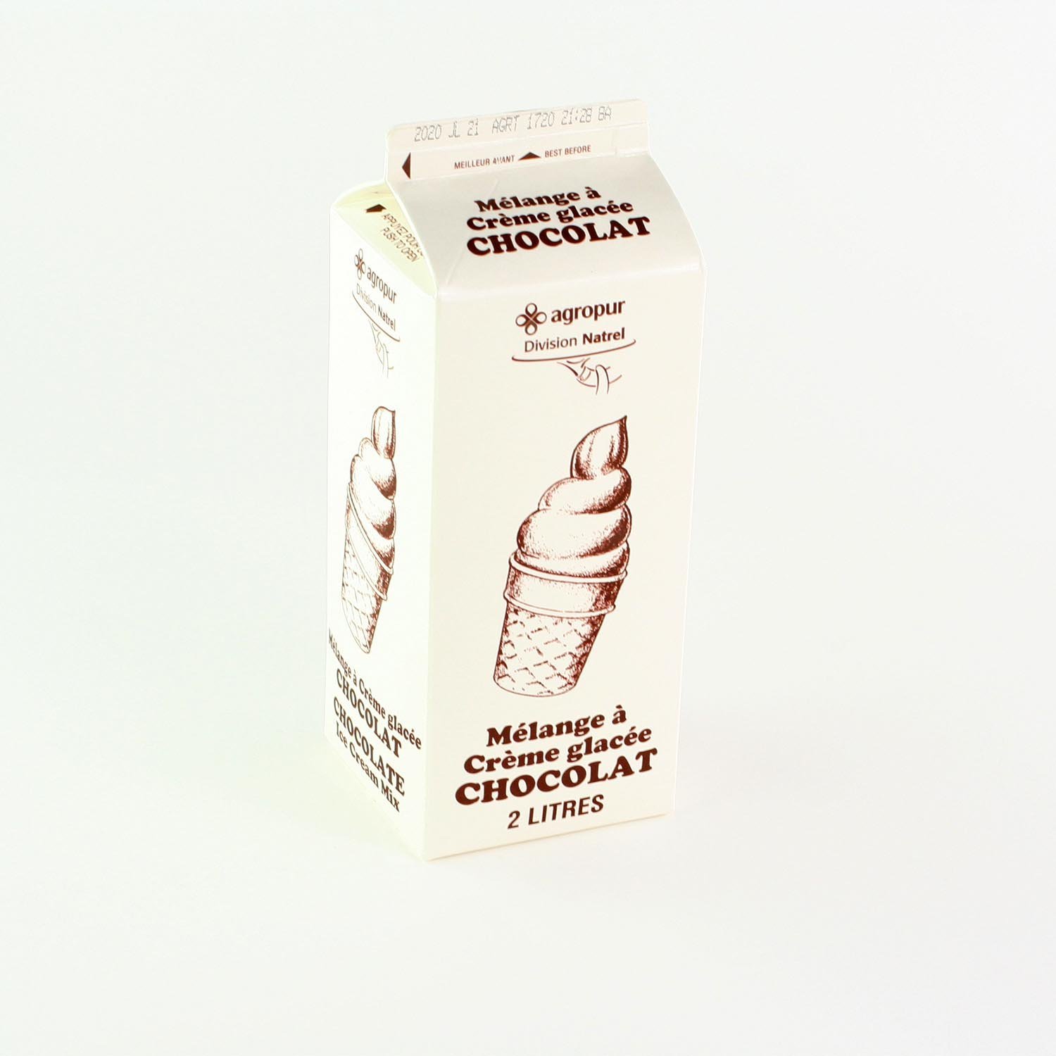 Mélange à crème glacée au chocolat 2 L