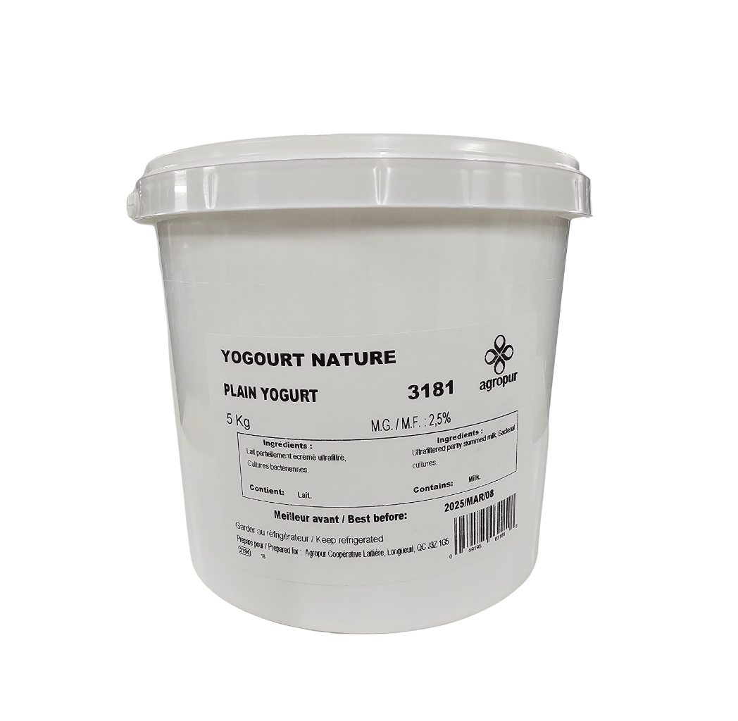 Yogourt nature 2,5% 5 kg