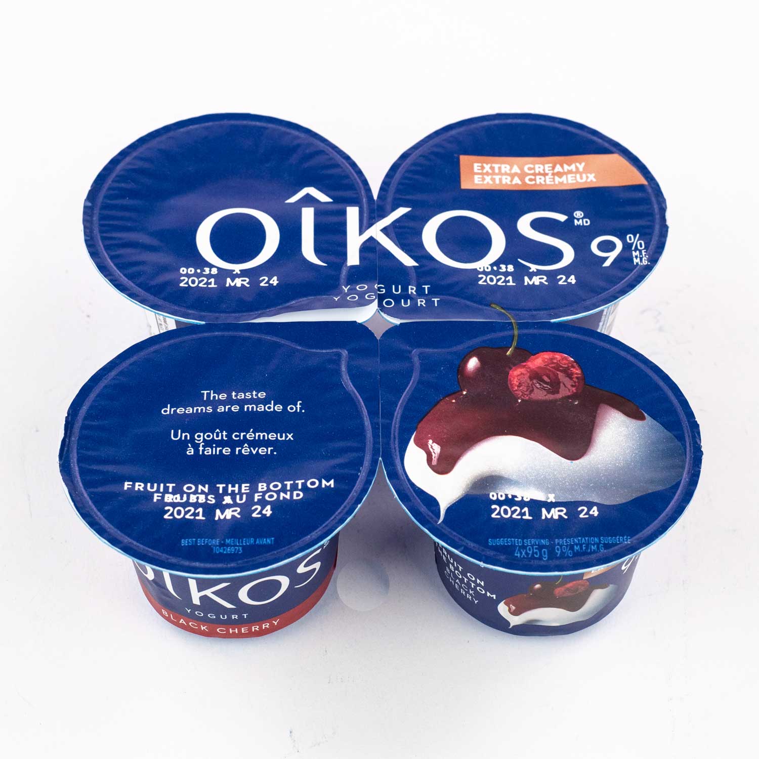 Yogourt cerises noires extra-crémeux 9%