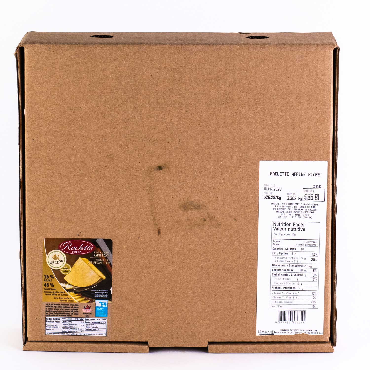 Raclette affinée à la bière Griffon meule 3 kg-secondary-image