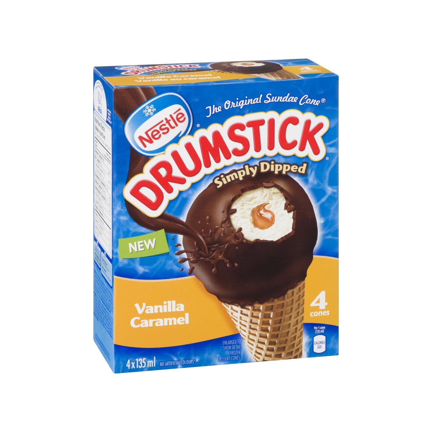 Drumstick à la vanille et caramel simplement trempé 135 ml
