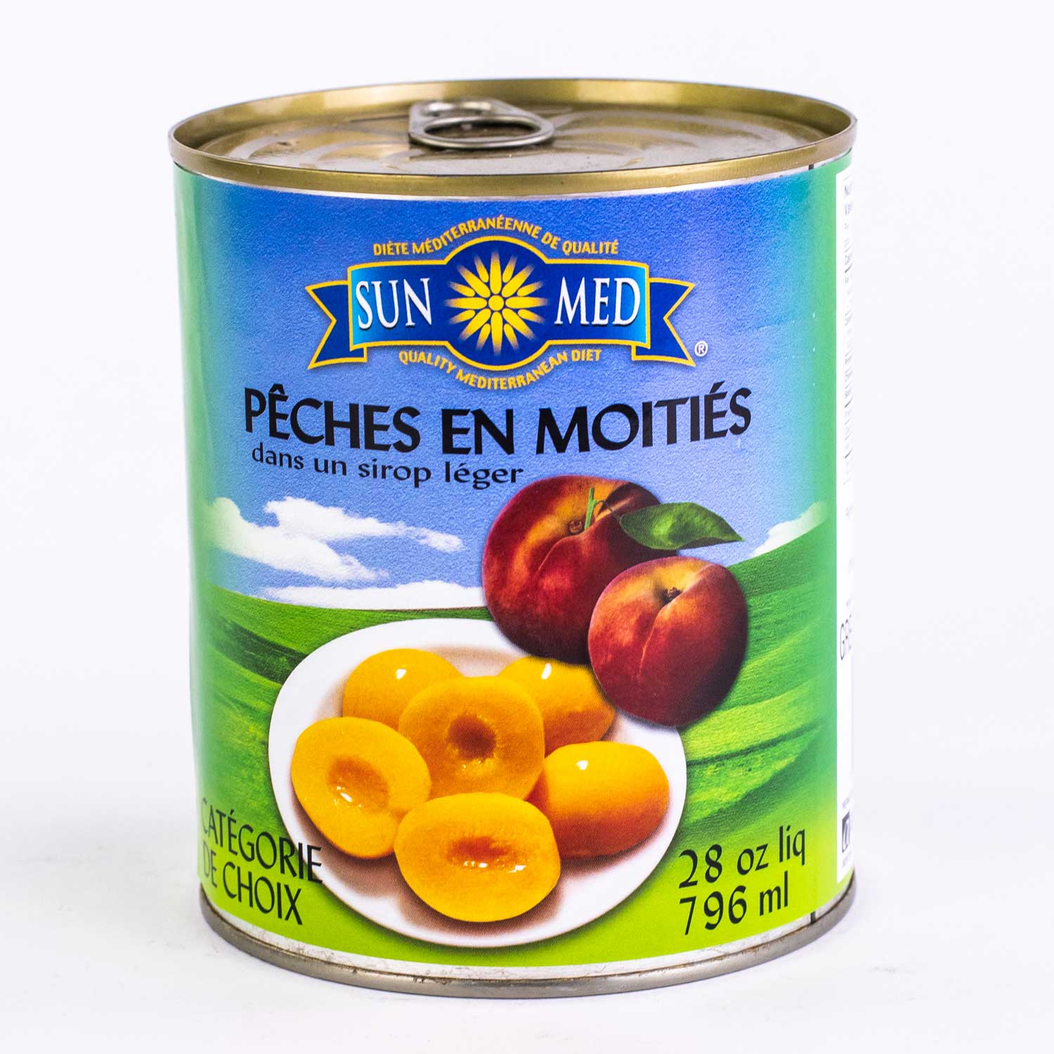 Demi-pêches dans un sirop léger 796 ml