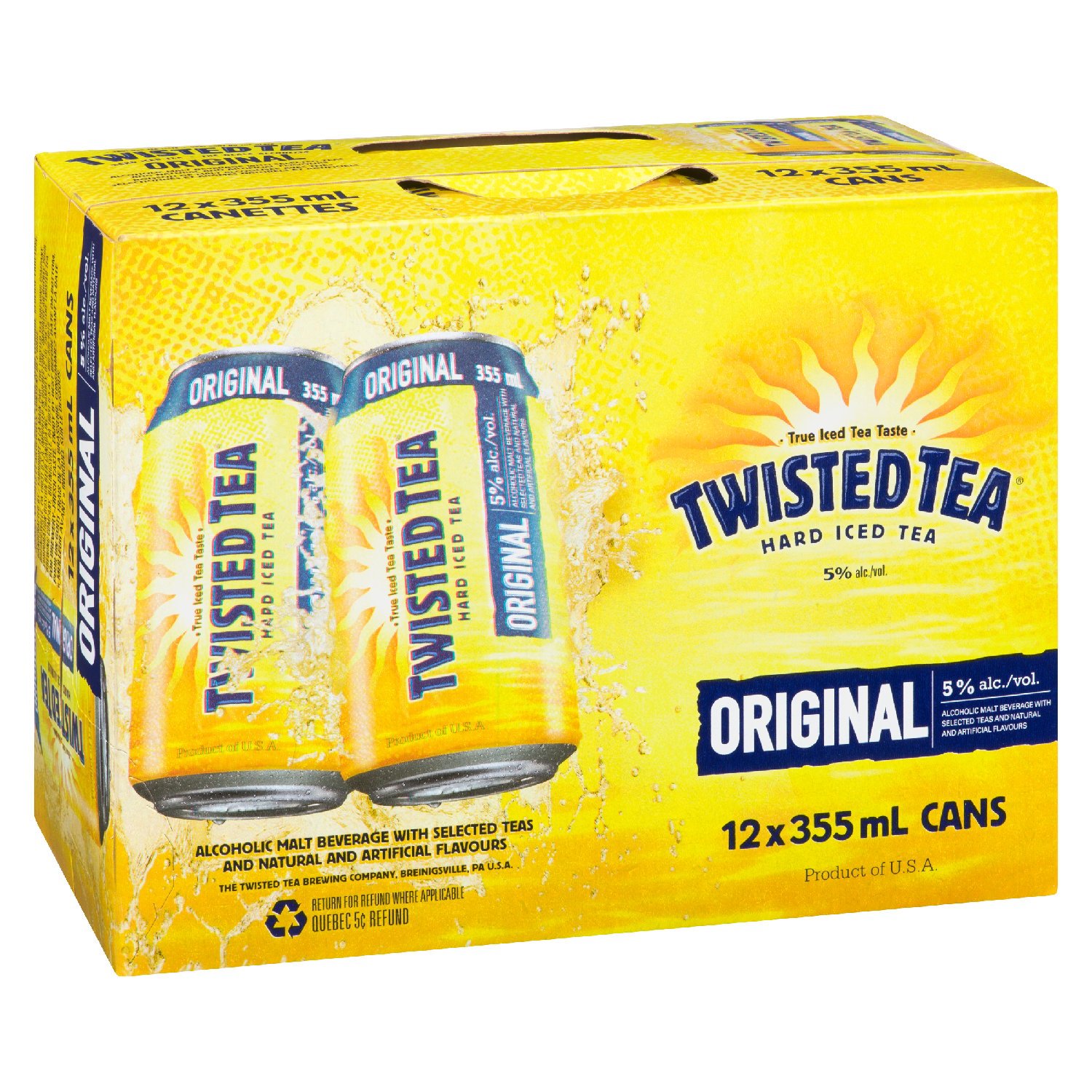 Boisson de malt alcooliséée au thé canette 355 ml x12