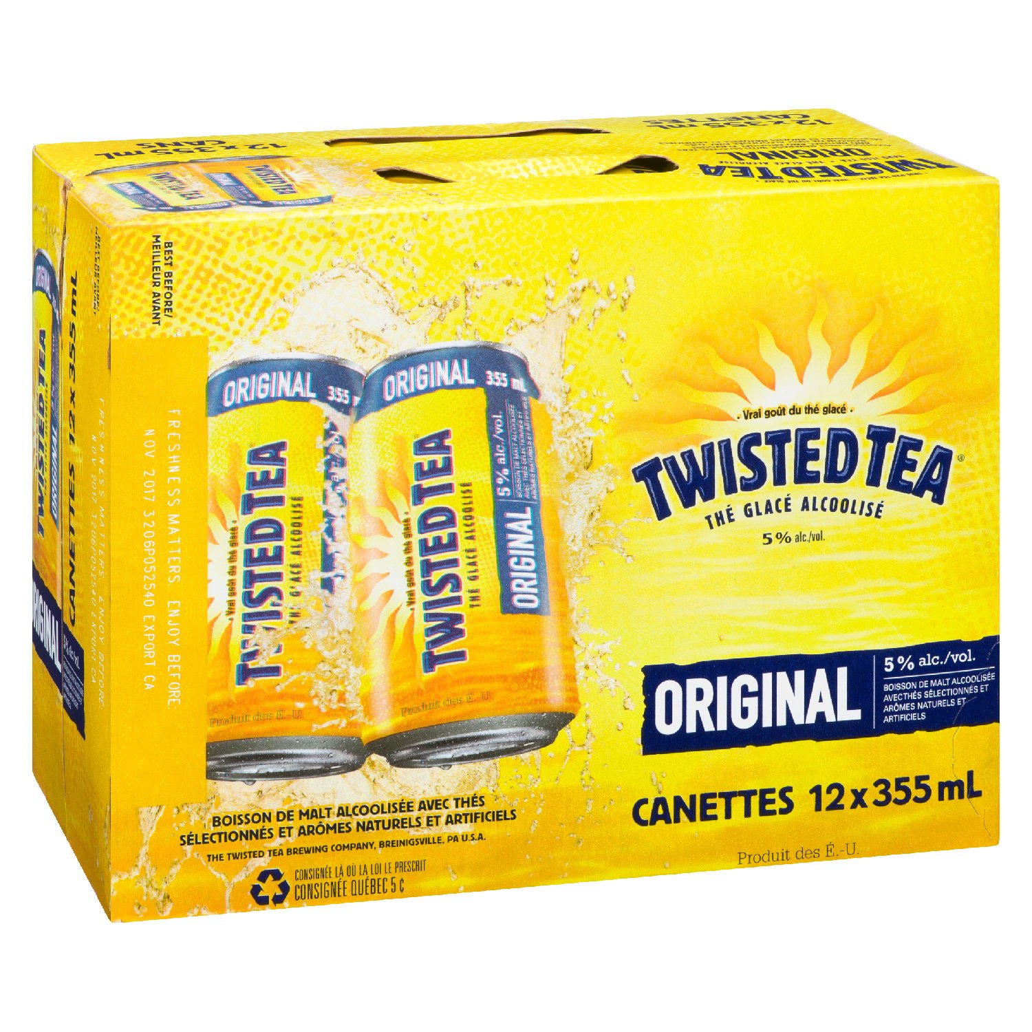 Boisson de malt alcooliséée au thé canette 355 ml x12-secondary-image