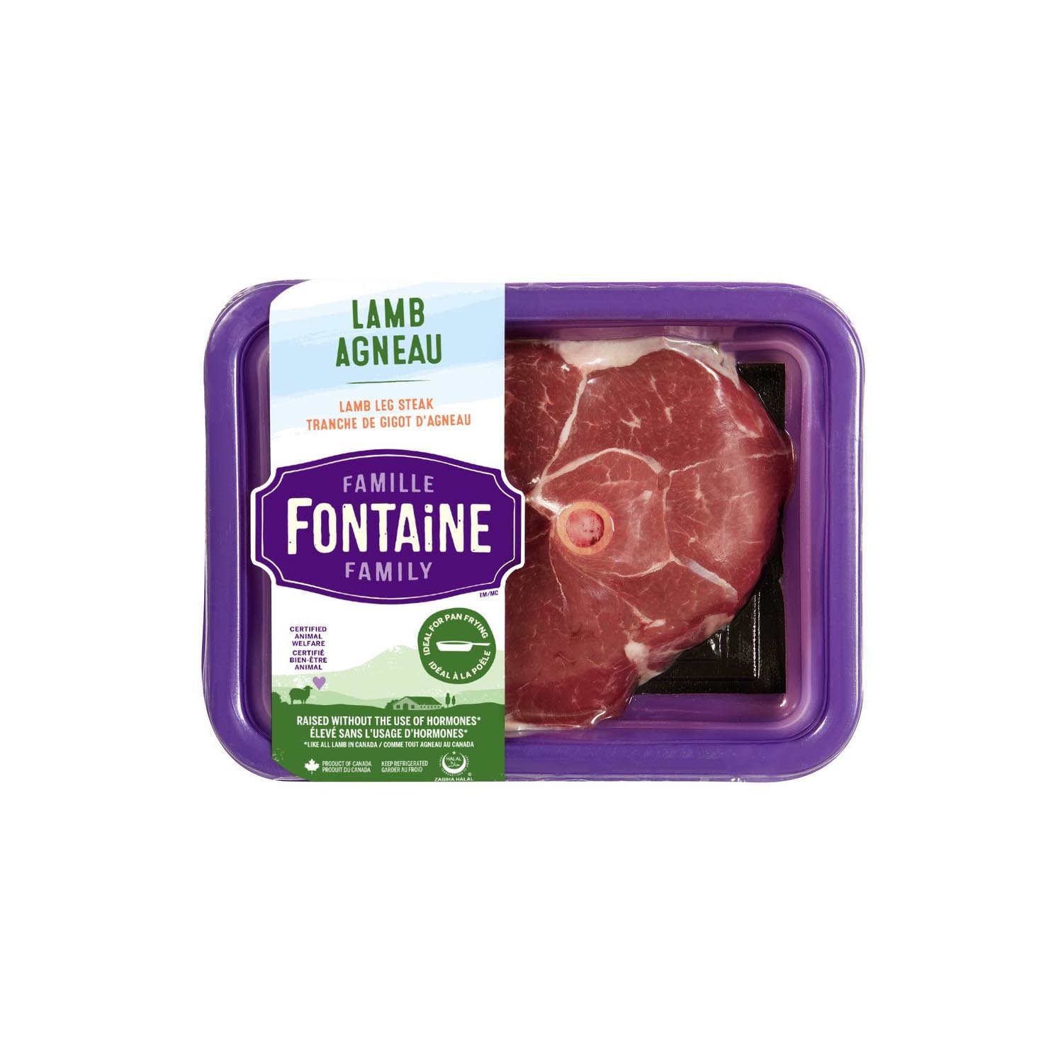 Tranche de gigot d'agneau du Québec avec os 400 g