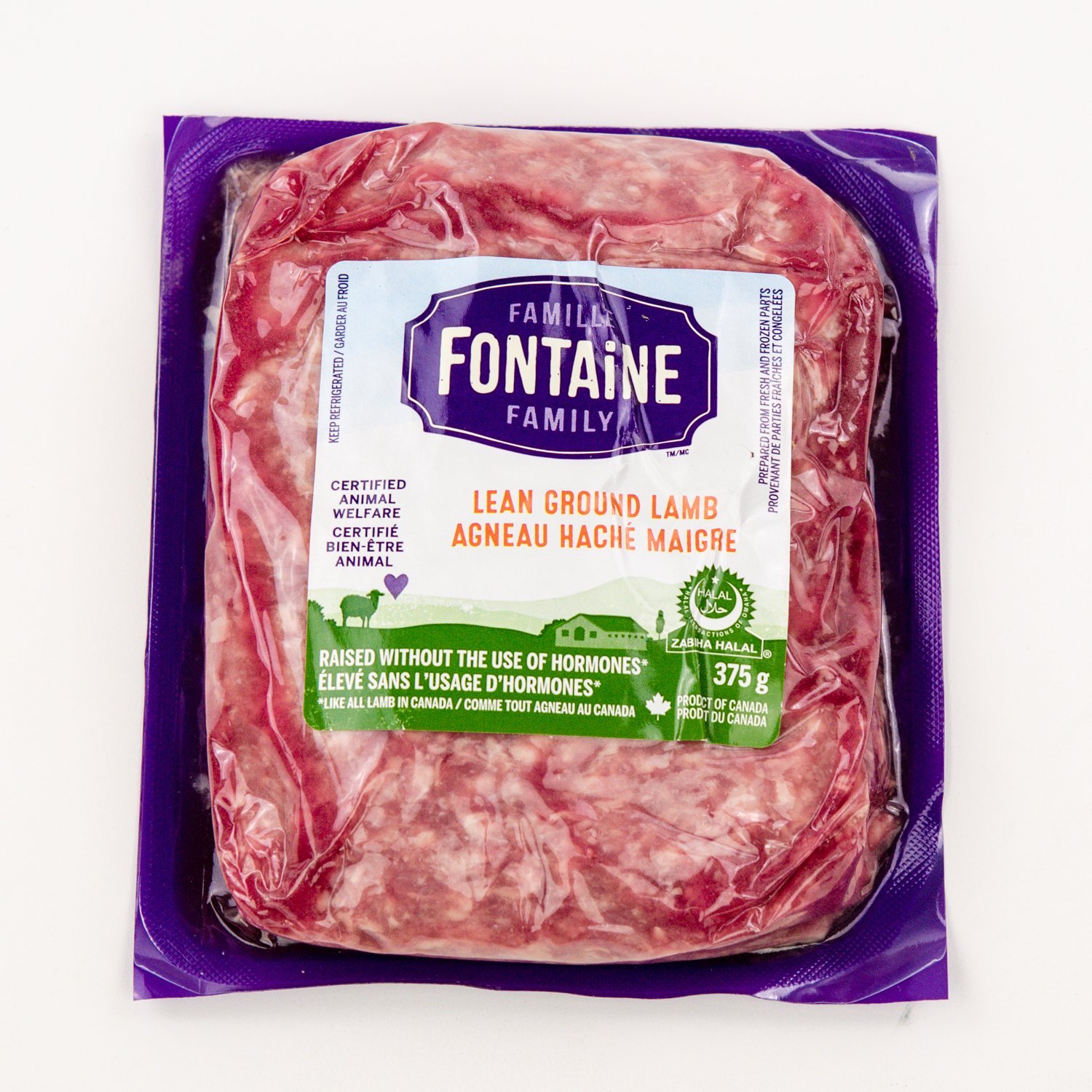 Haché d'agneau maigre 375 g