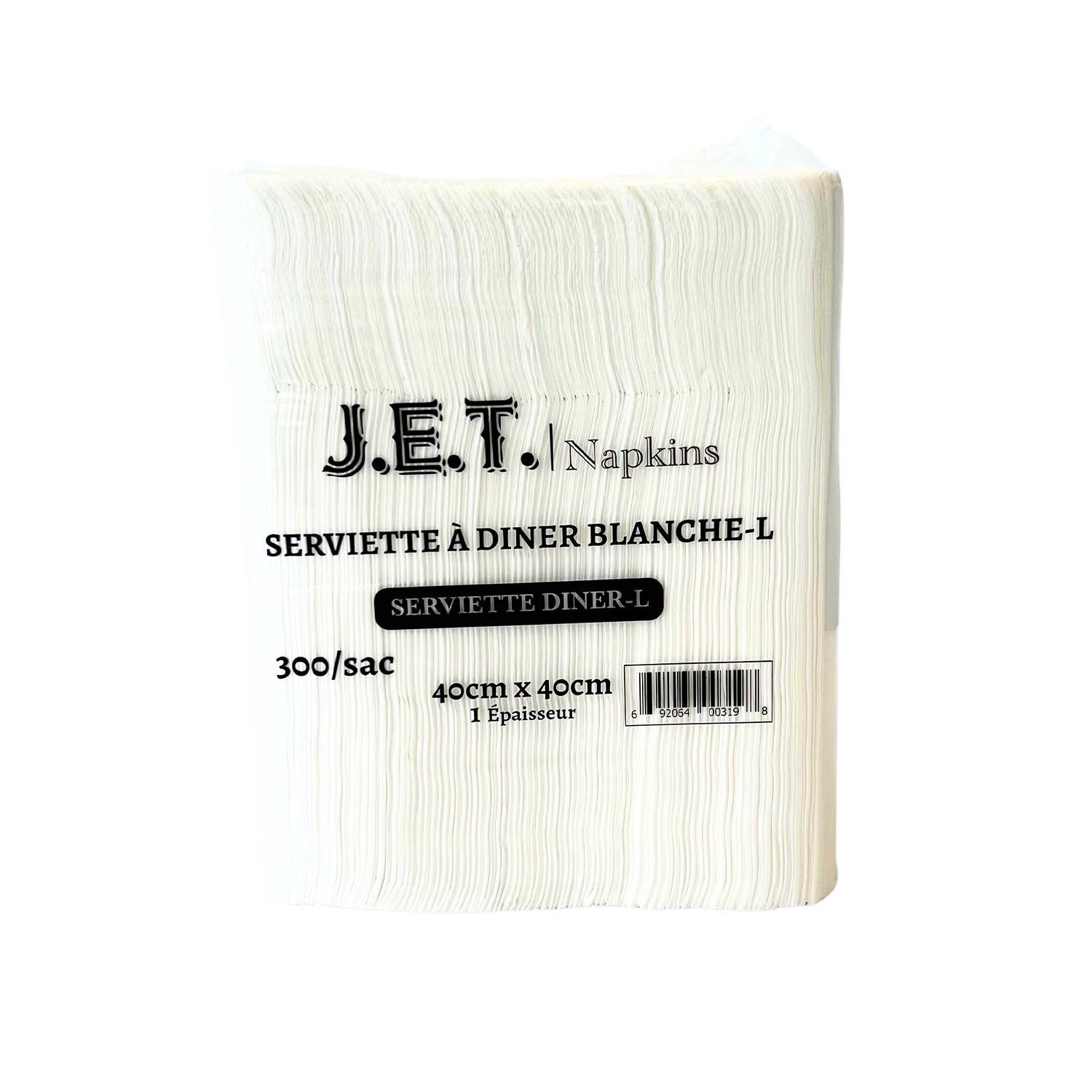  Serviette diner blanche 1 pli 15