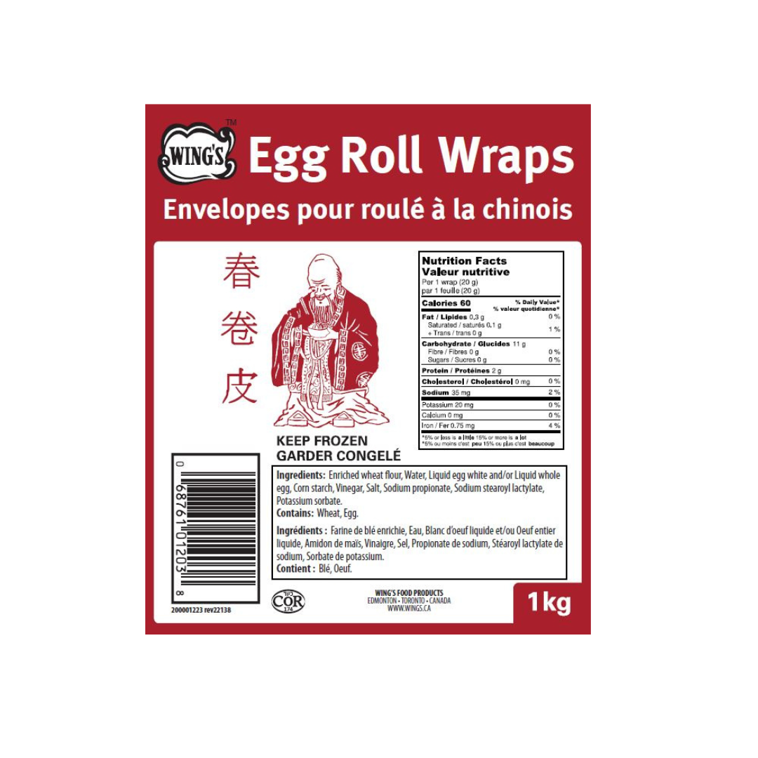Pâtes à eggroll 1 kg