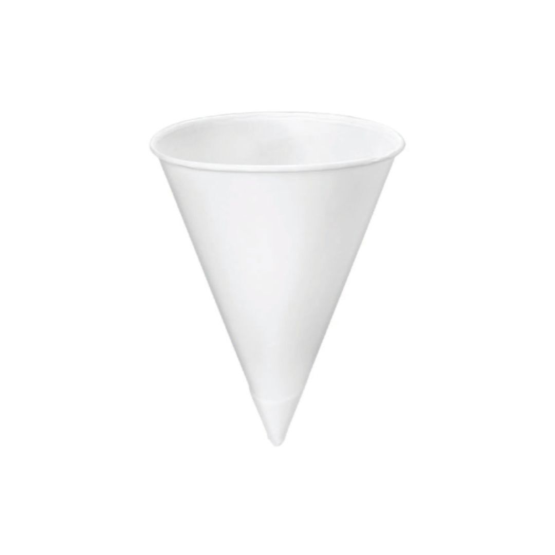Verre conique papier blanc 118ml