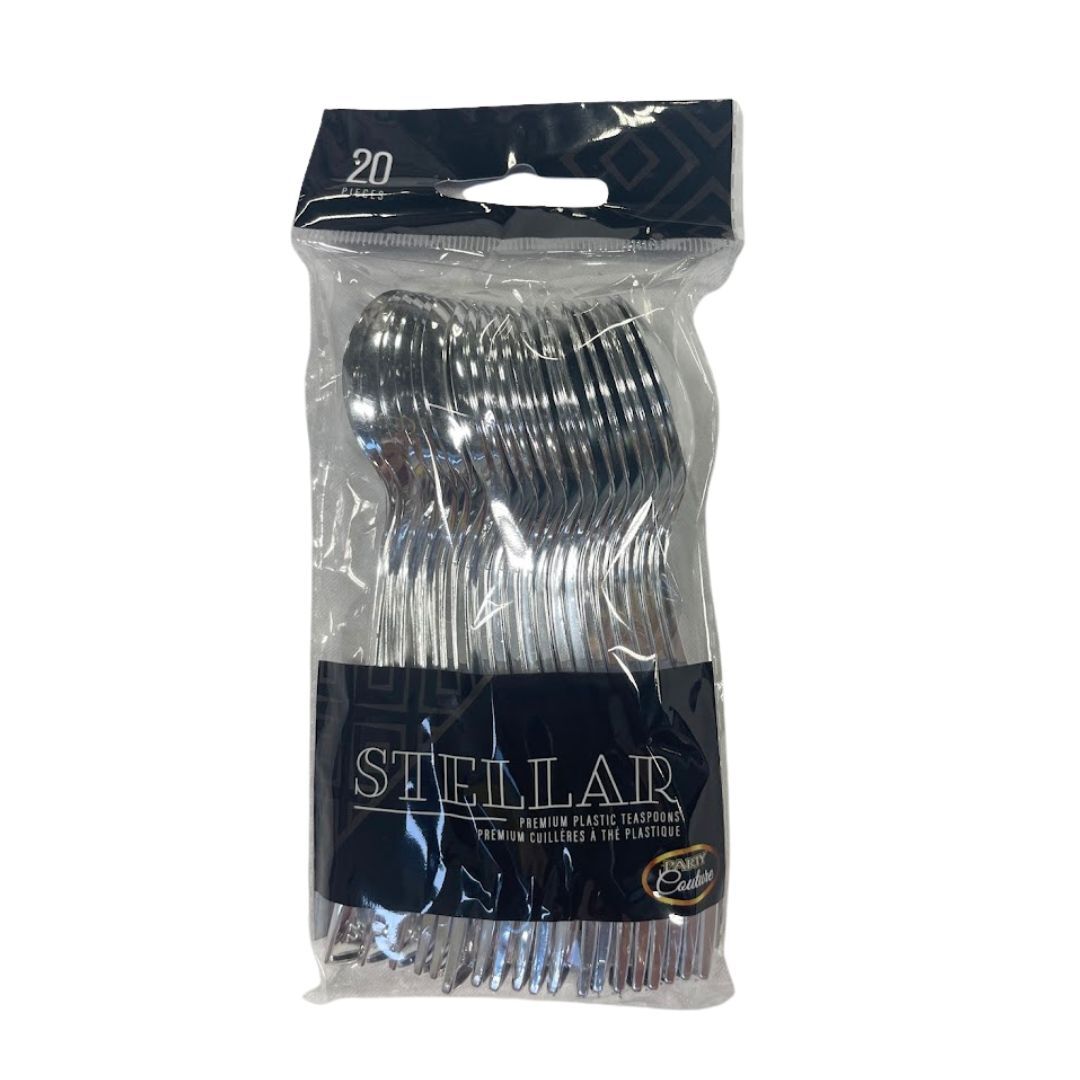 Cuillère à thé plastique argent