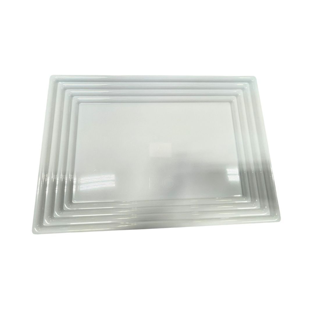Plateau service blanc rectangle 11x16