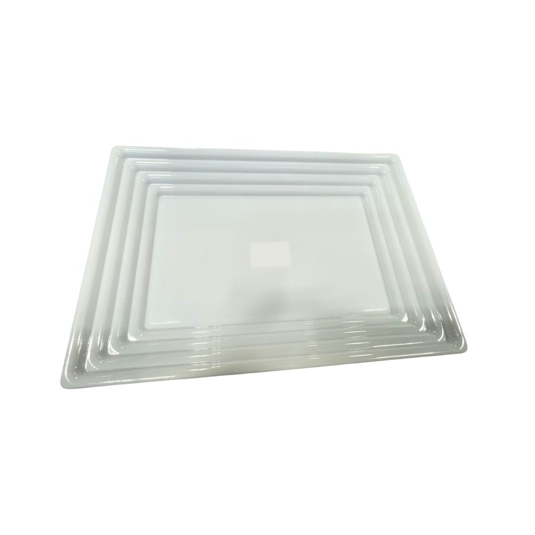 Plateau service blanc rectangle 9x13
