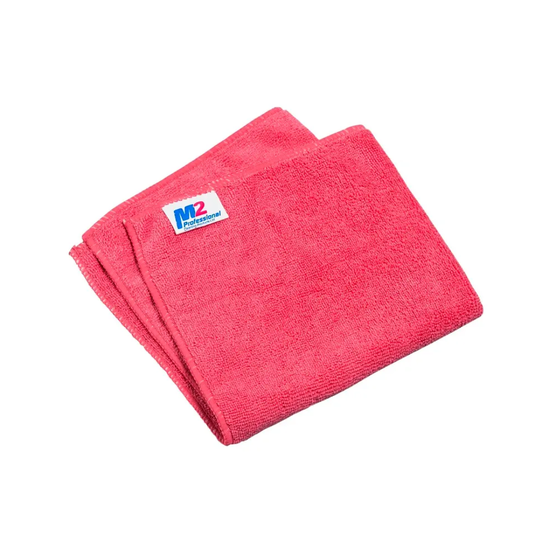 Linge micro-fibre rouge 14x14