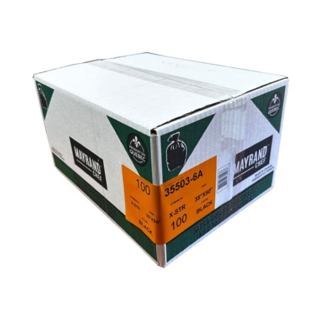 Extra Fort Black Garbages Bags 35 po x 50 po x100