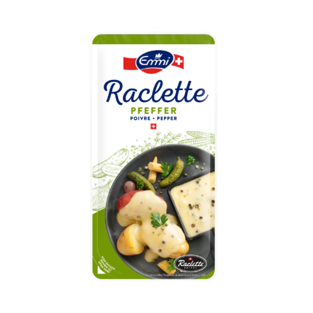 Fromage raclette poivre tranché