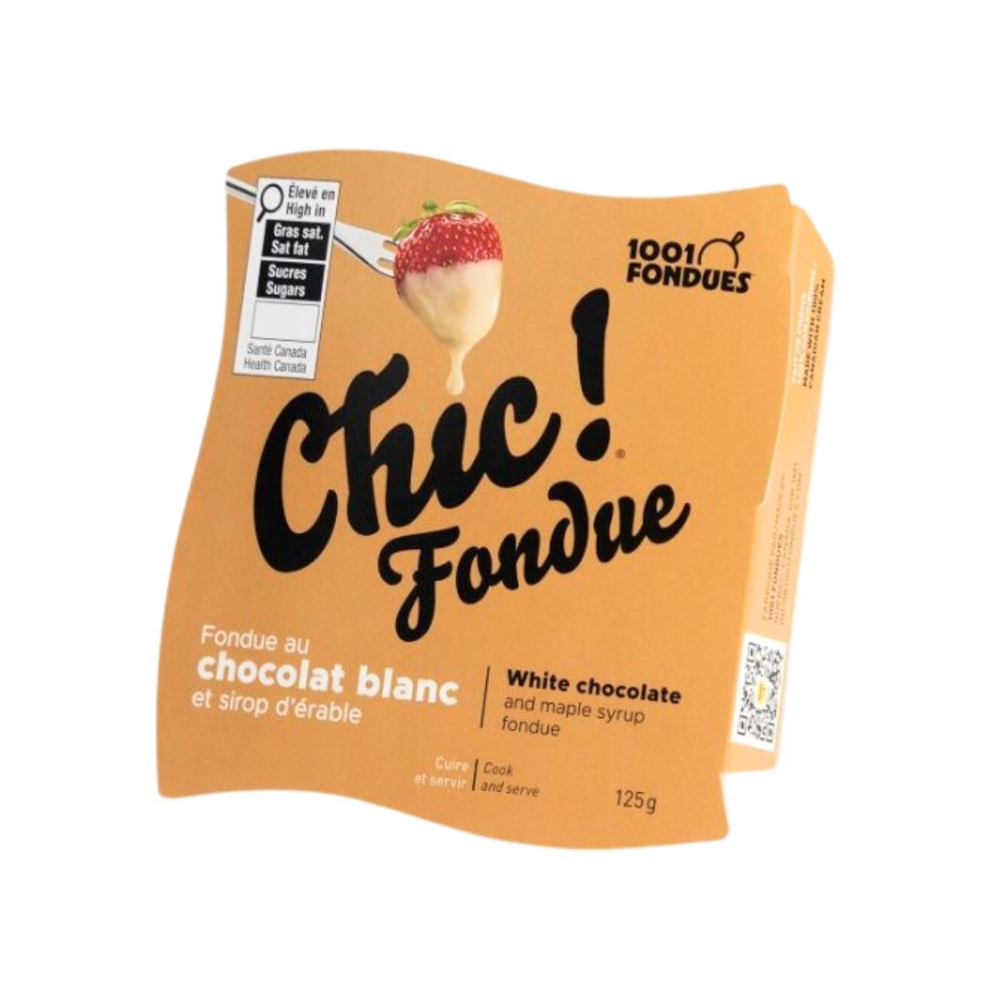 Fondue au chocolat blanc et sirop d'érable