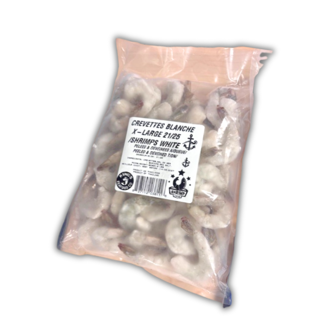 Crevettes crues avec queue 21/25