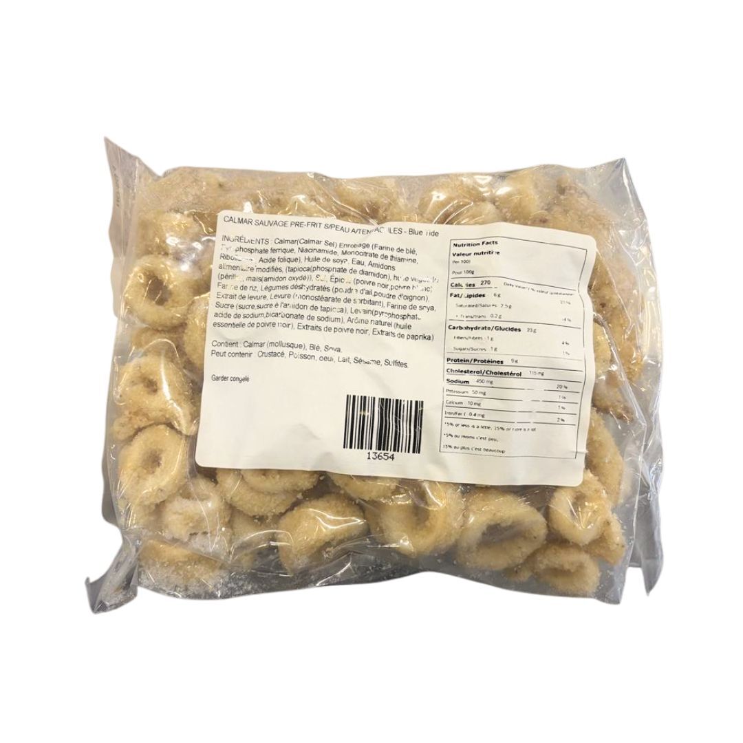 Calmar sauvage pré-frit s/peau a/tentacules